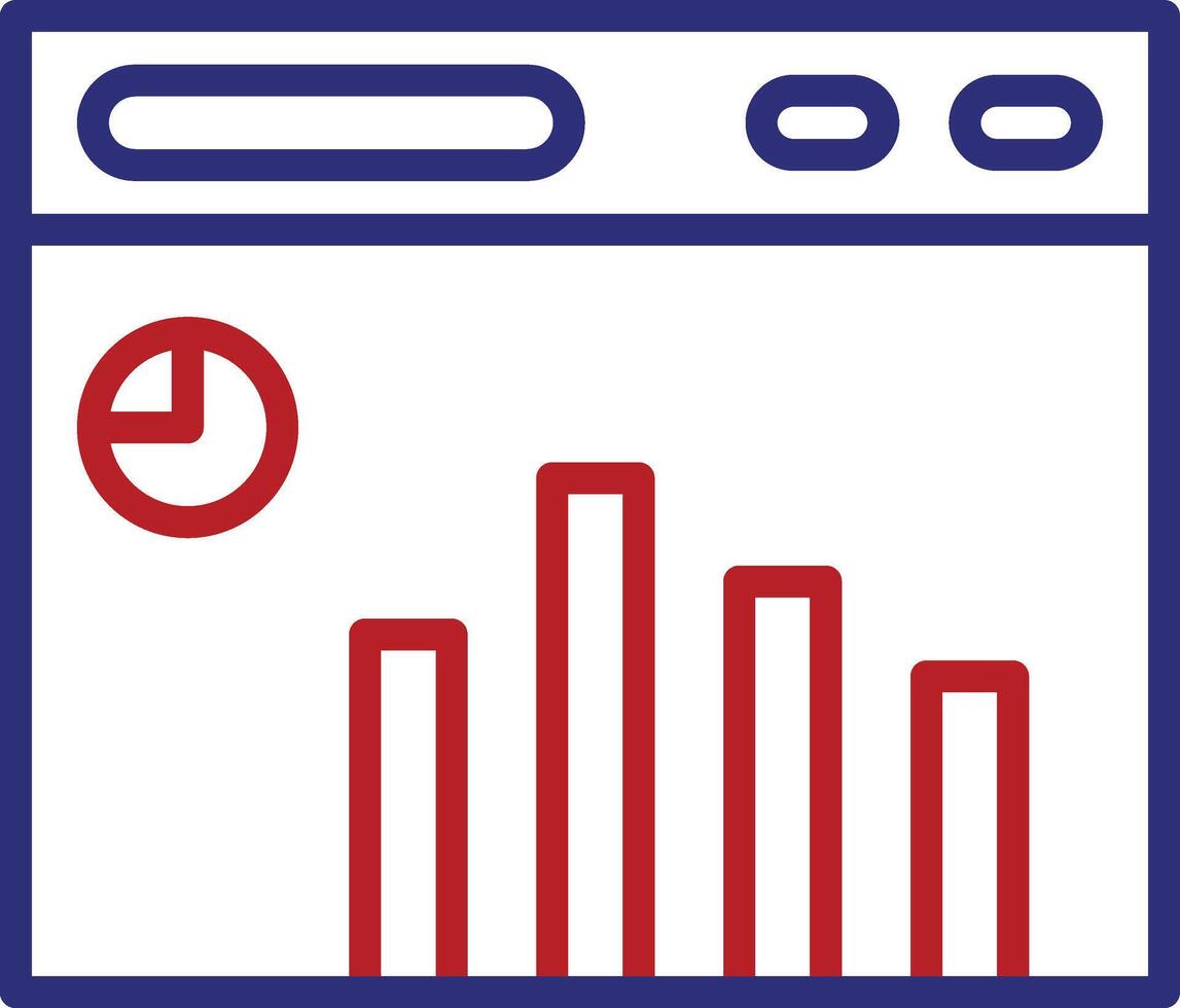 Stats Line Two Color Icon vector