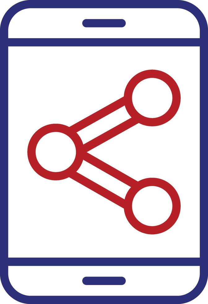 Link Analysis Line Two Color Icon vector