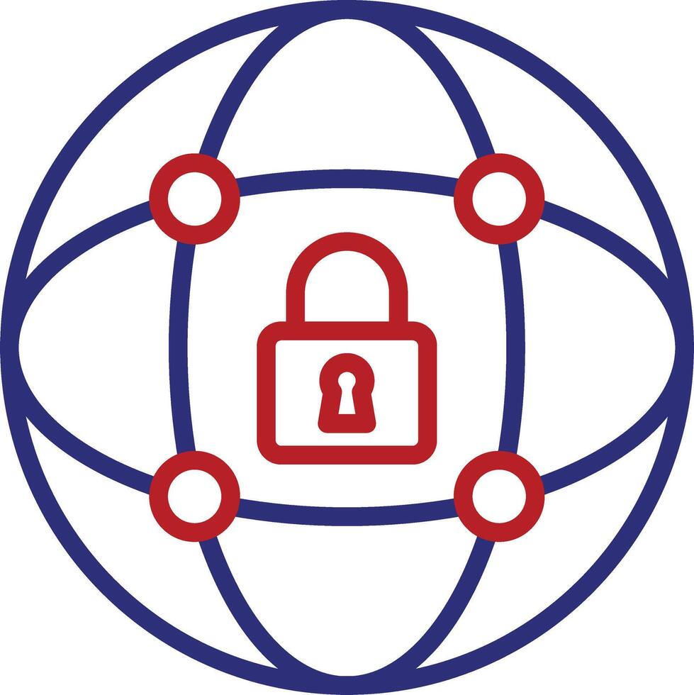Cyberspace Line Two Color Icon vector