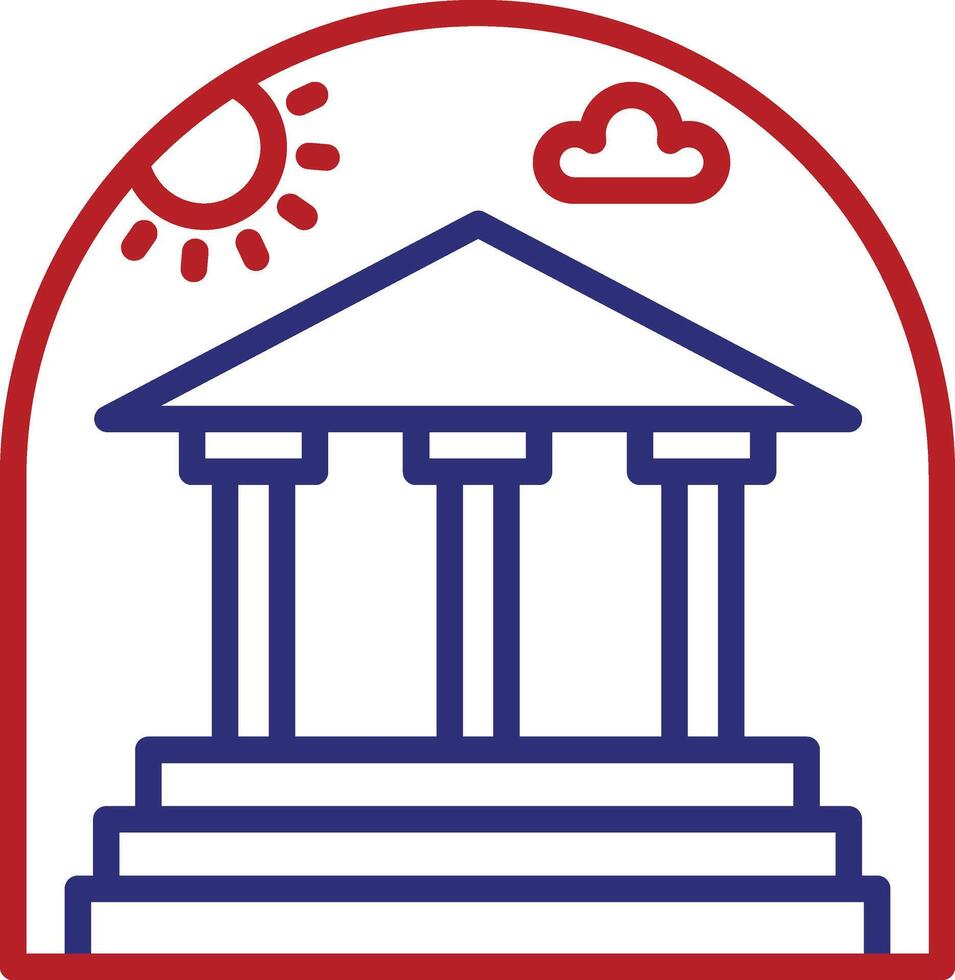 Dome Line Two Color Icon vector