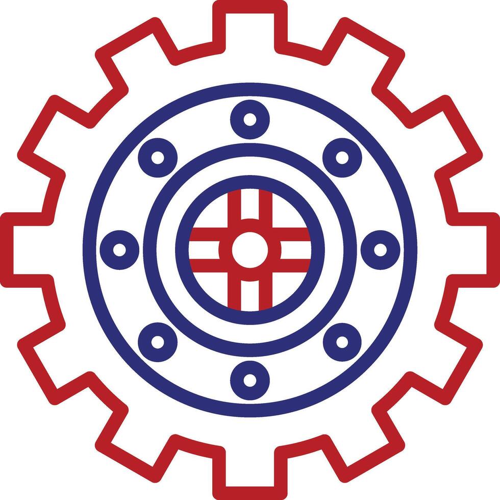 Vault Line Two Color Icon vector