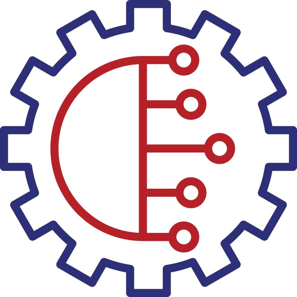 Digital Line Two Color Icon vector