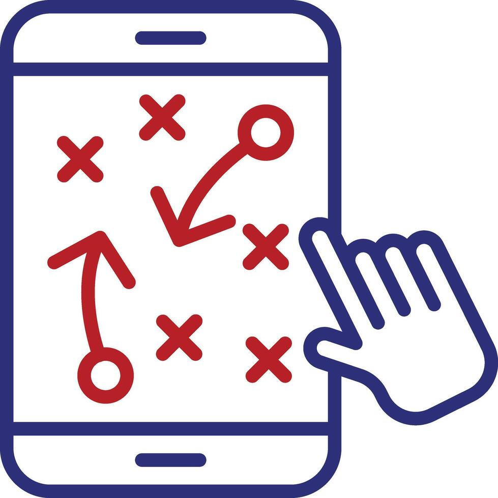 Algorithm Update Line Two Color Icon vector