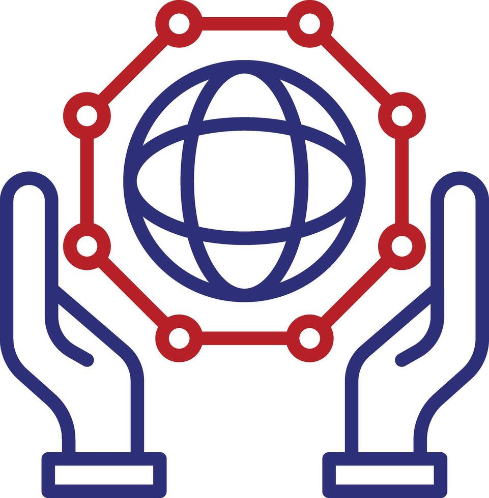 Noosphere Line Two Color Icon vector