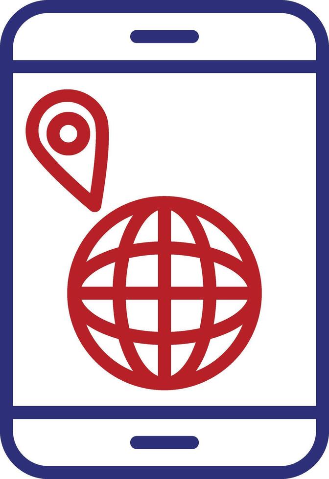 Local Ranking Line Two Color Icon vector