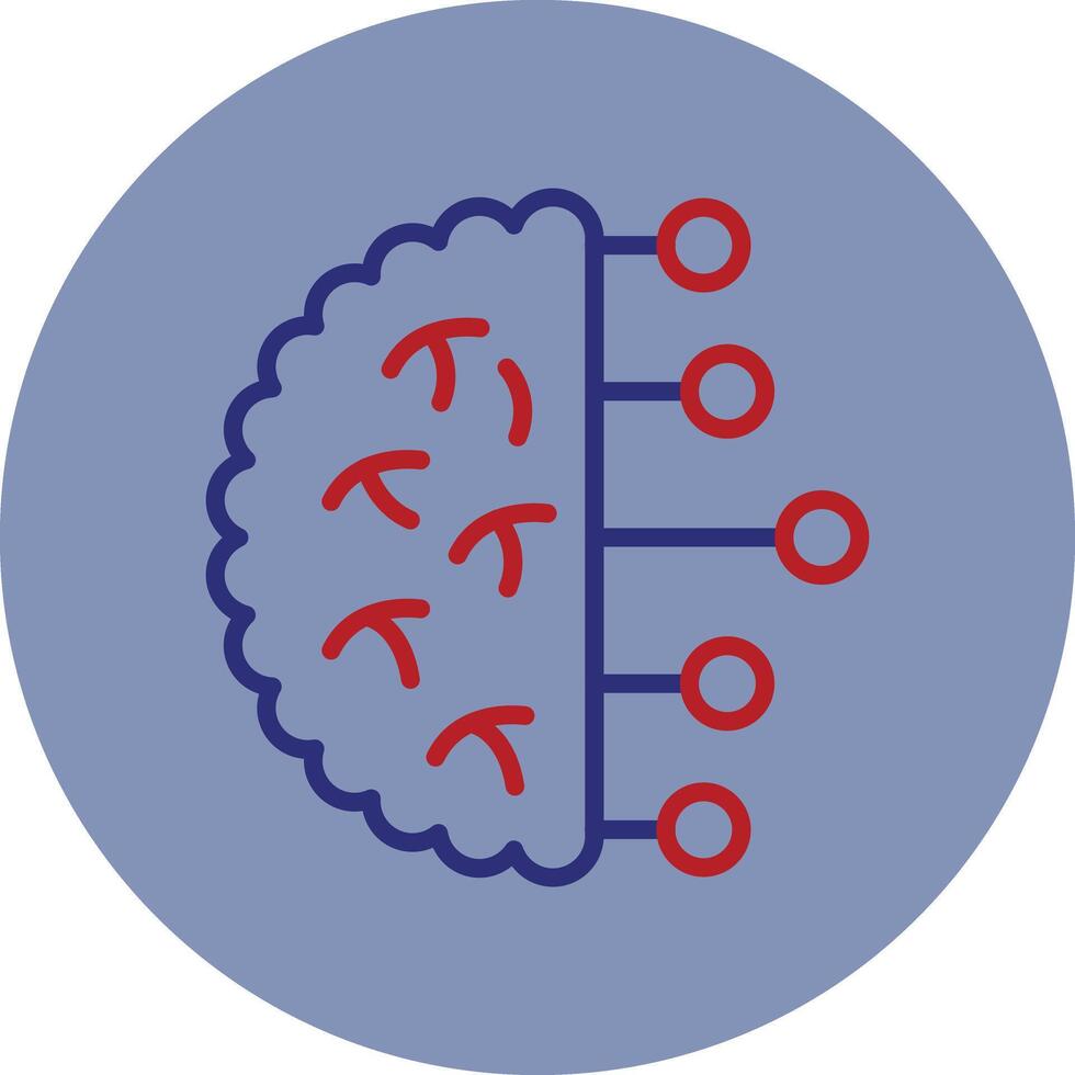 Future Line Two Color Circle Icon vector