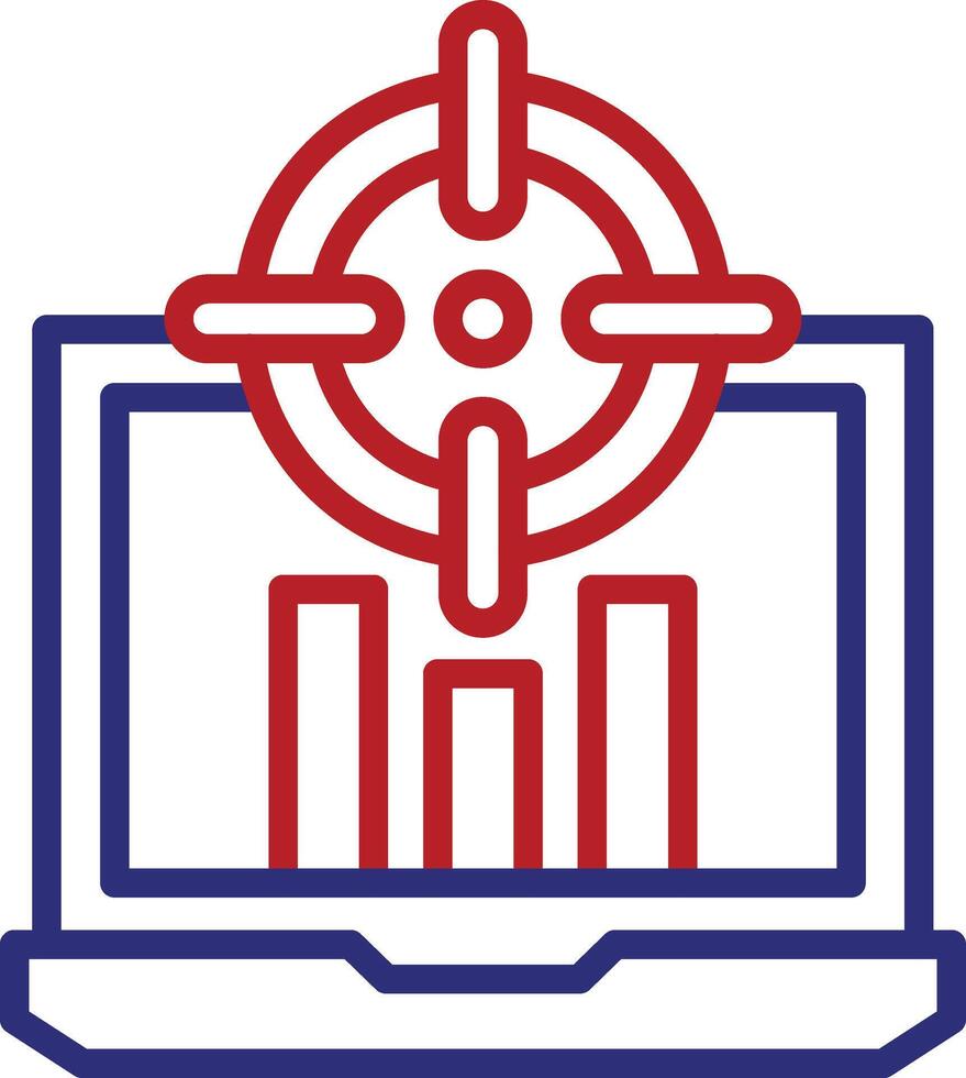 Targeting Line Two Color Icon vector
