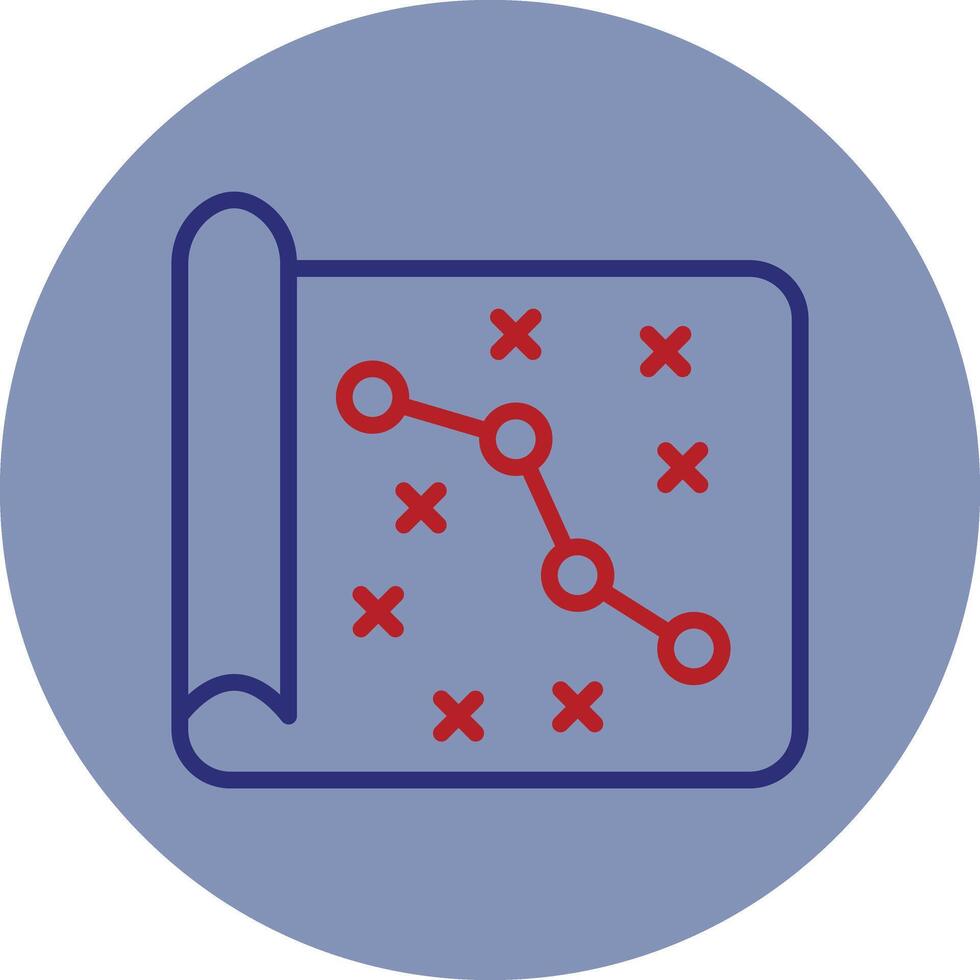 Marketing Strategy Line Two Color Circle Icon vector
