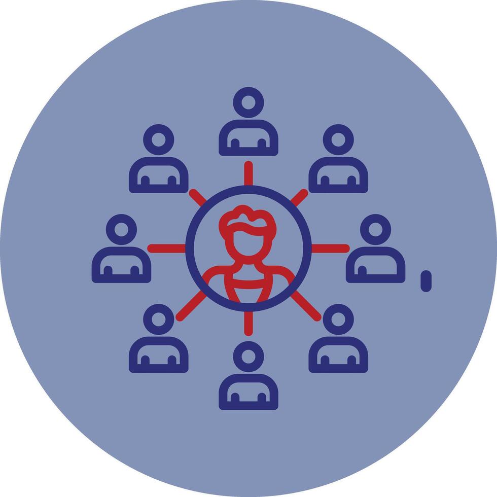 Affiliate Line Two Color Circle Icon vector