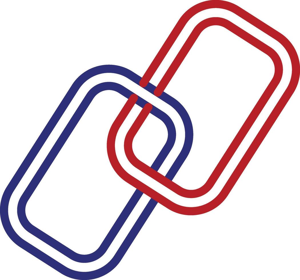 Chain Line Two Color Icon vector