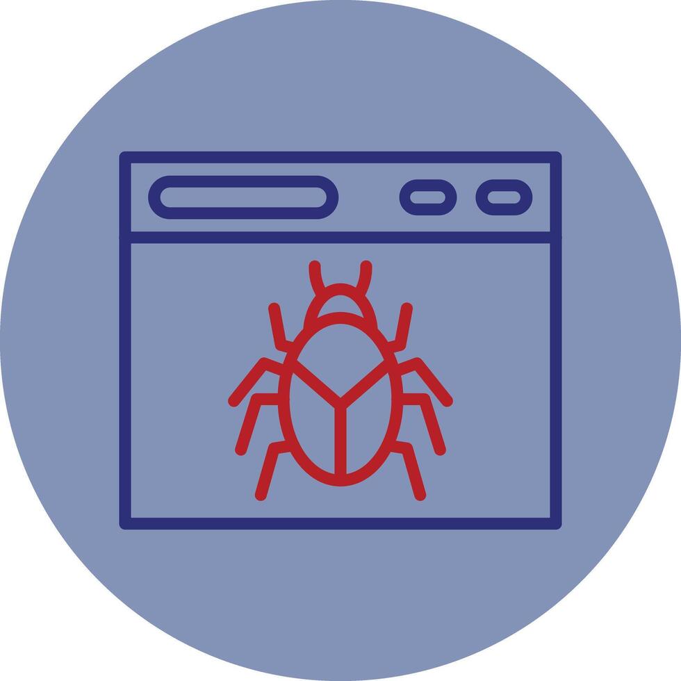 Crawler Line Two Color Circle Icon vector