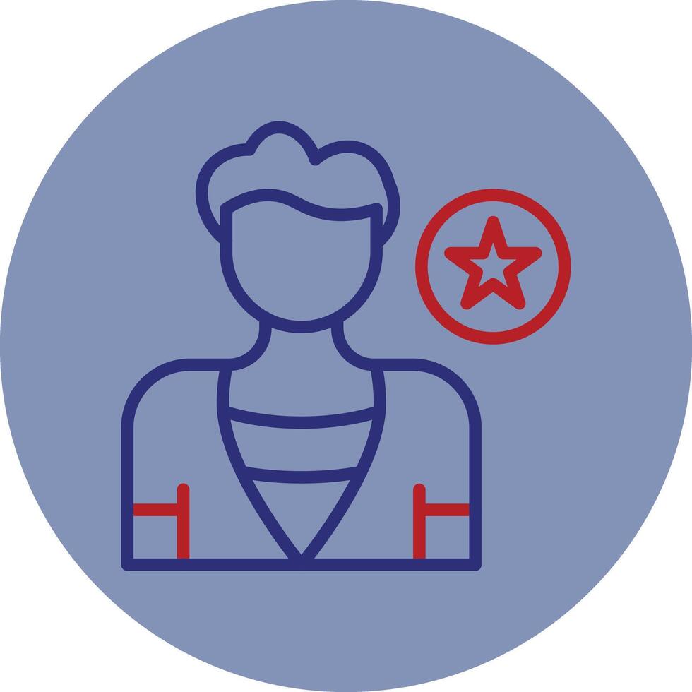 Influencer Line Two Color Circle Icon vector