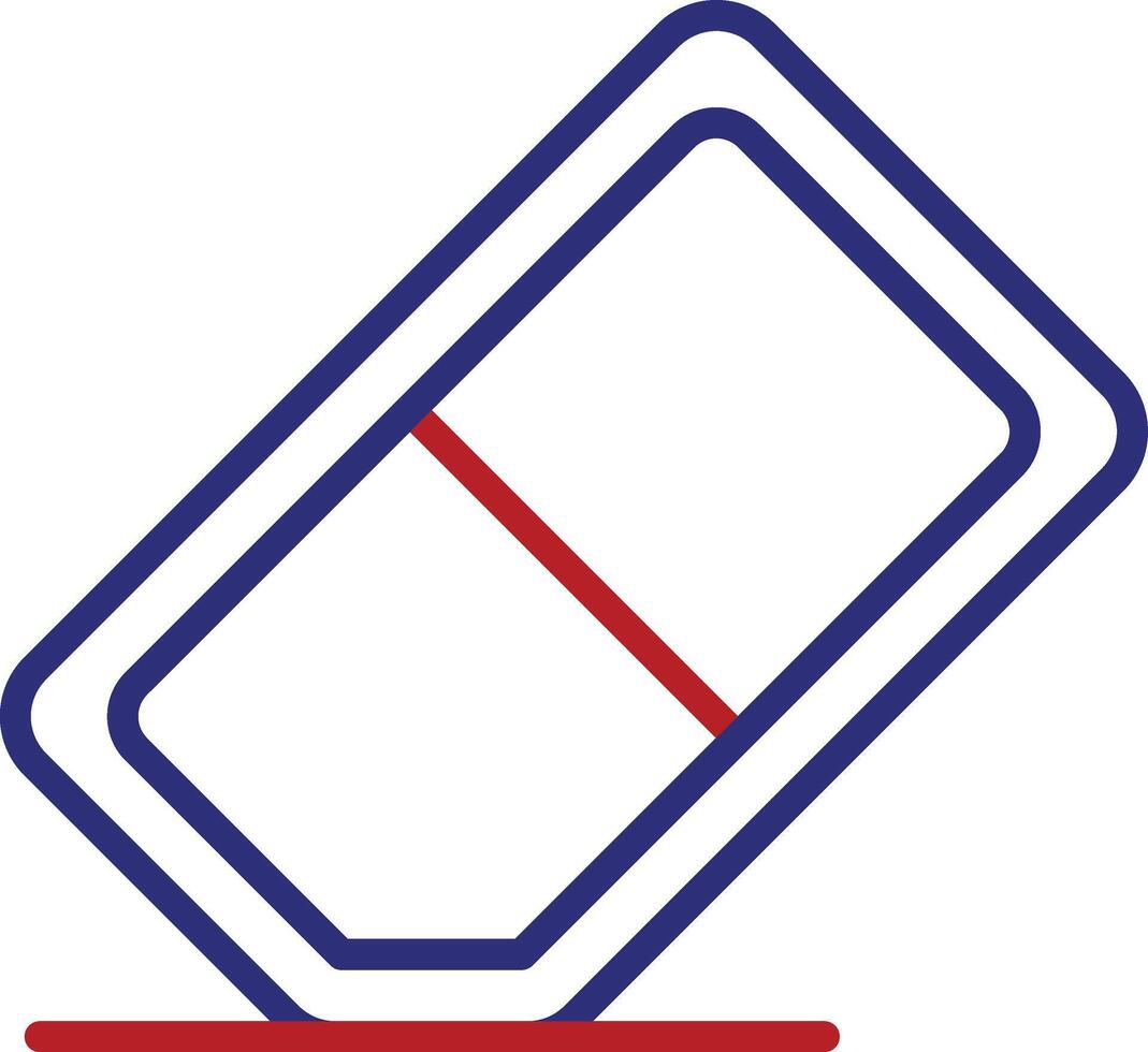 Eraser Line Two Color Icon vector