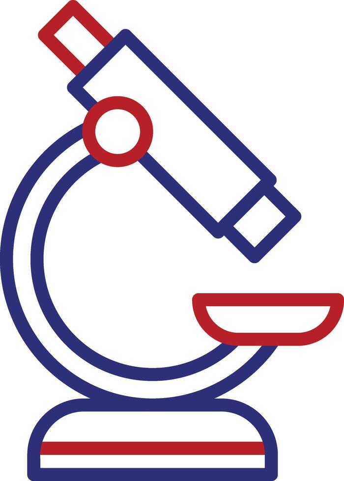 Microscope Line Two Color Icon vector