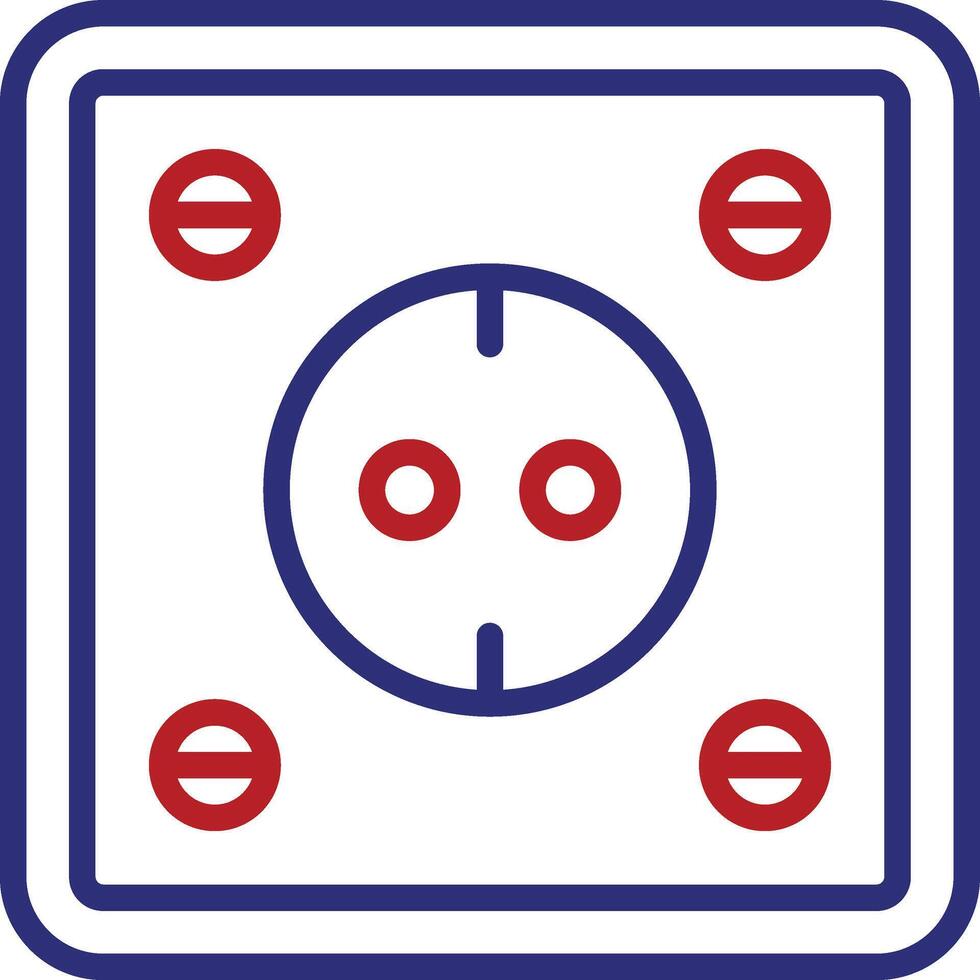 Socket Line Two Color Icon vector