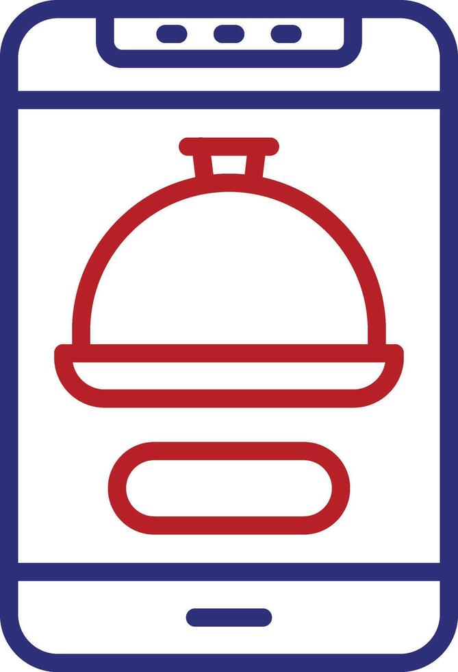 Food App Line Two Color Icon vector
