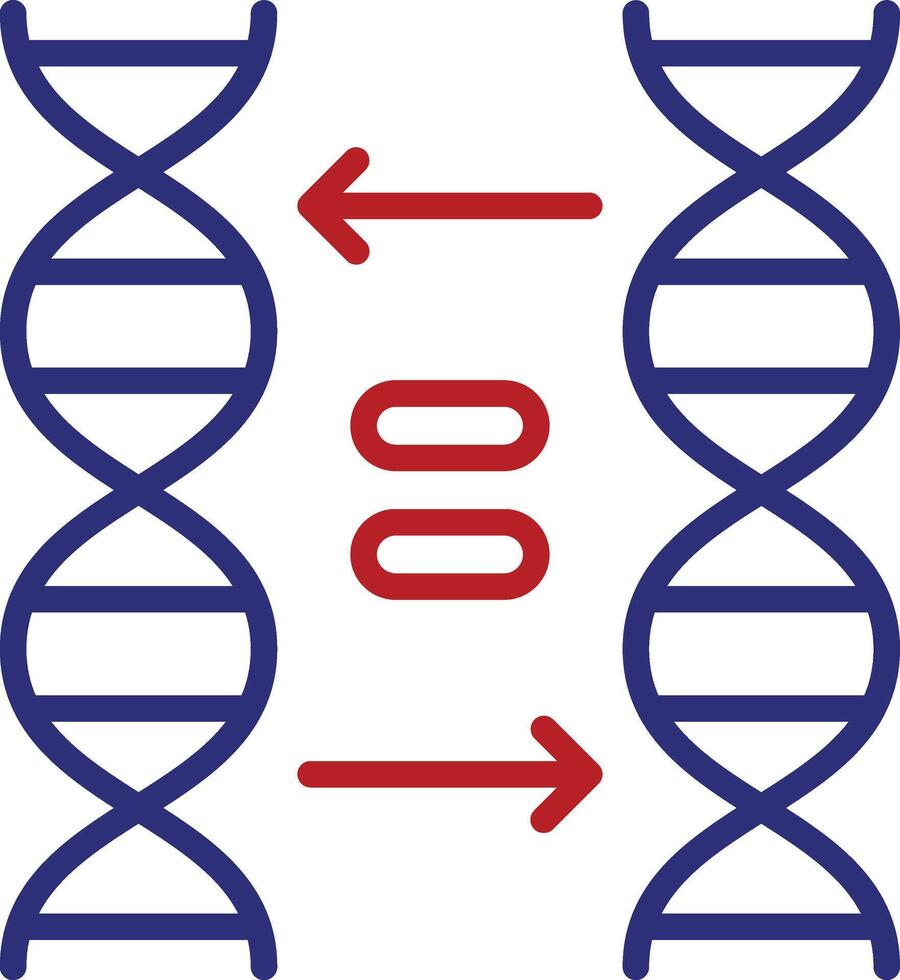 Cloning Line Two Color Icon vector