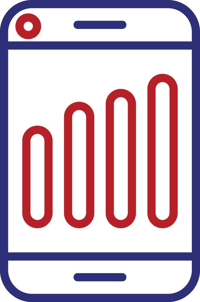 Network Signal Line Two Color Icon vector