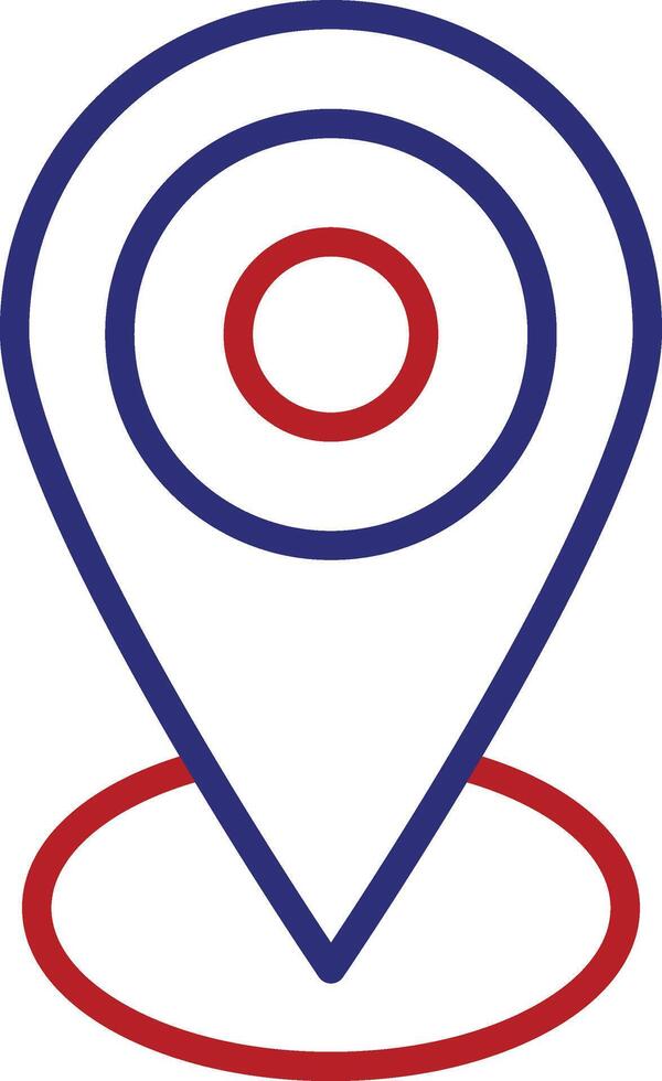 Local Line Two Color Icon vector