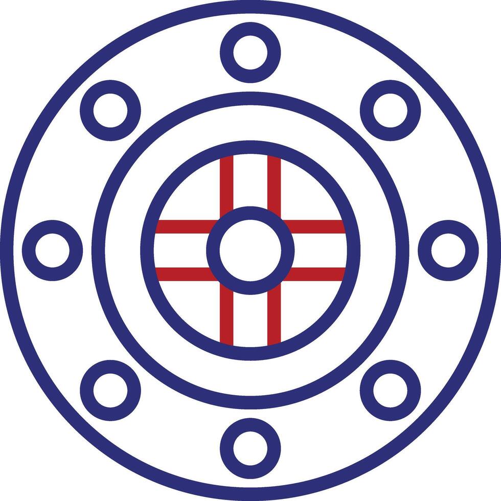 5d Optical Line Two Color Icon vector