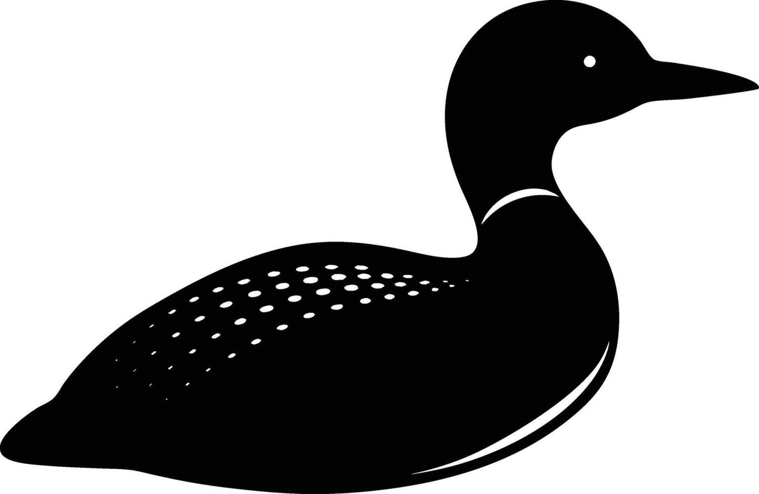 loon silhouette illustration vector