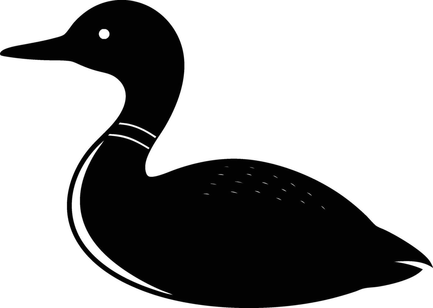 loon silhouette illustration isolated on white background eps 10 vector