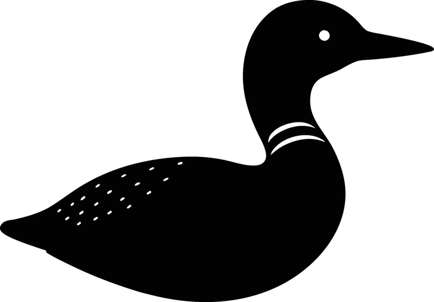 loon silhouette illustration isolated on white background eps 10 vector