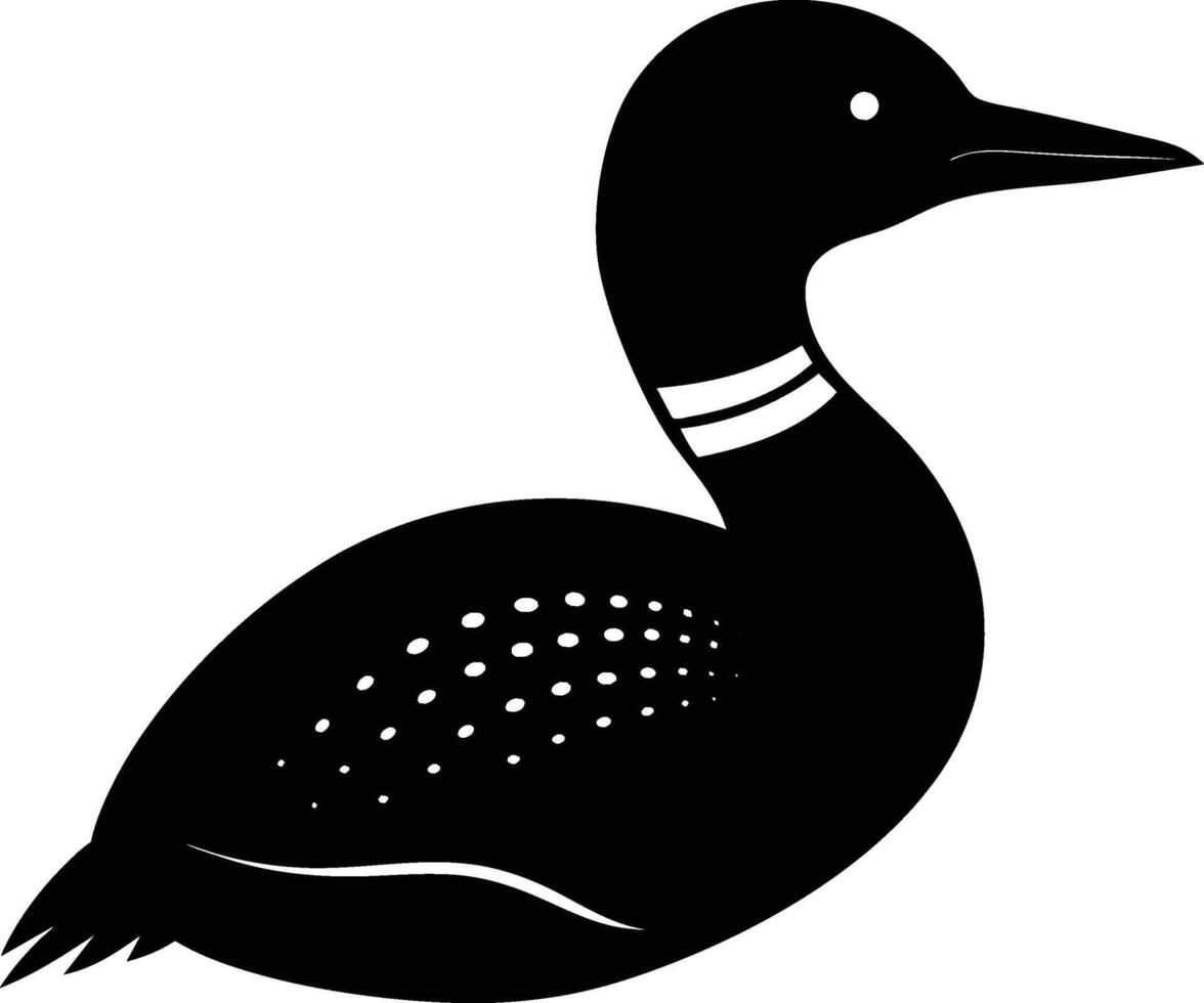 loon silhouette illustration isolated on white background eps 10 vector