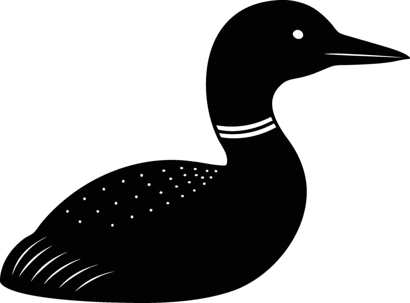 loon silhouette illustration isolated on white background eps 10 vector
