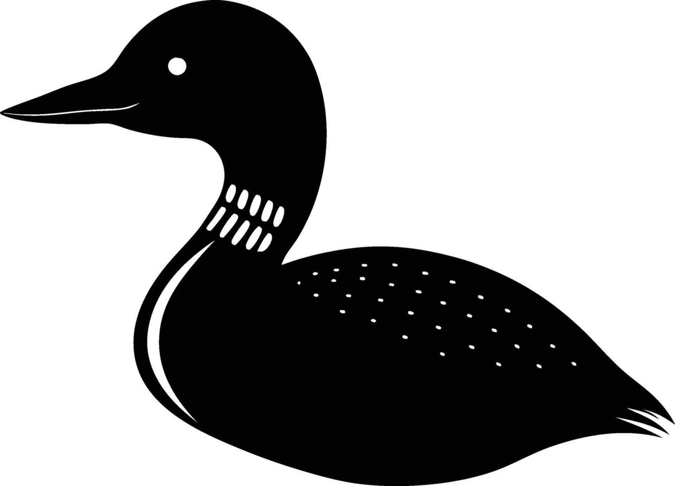 loon silhouette illustration isolated on white background eps 10 vector