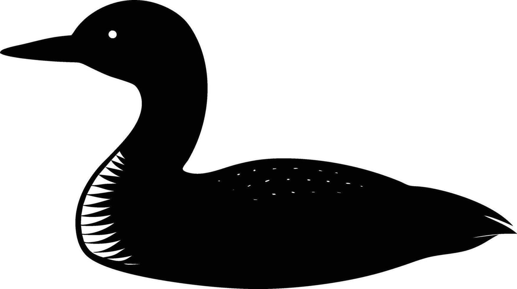 loon silhouette illustration isolated on white background eps 10 vector