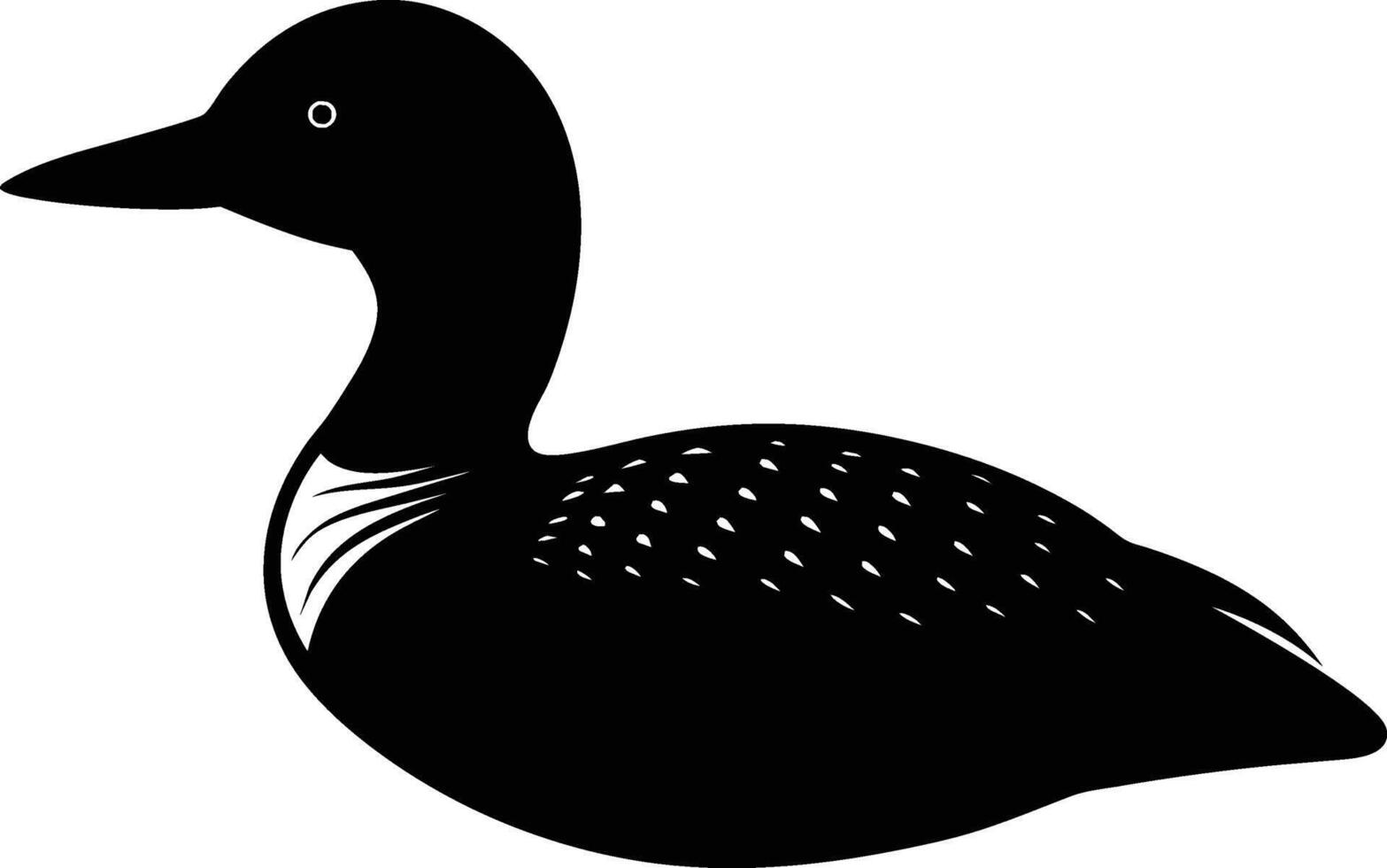 loon silhouette illustration isolated on white background eps 10 vector