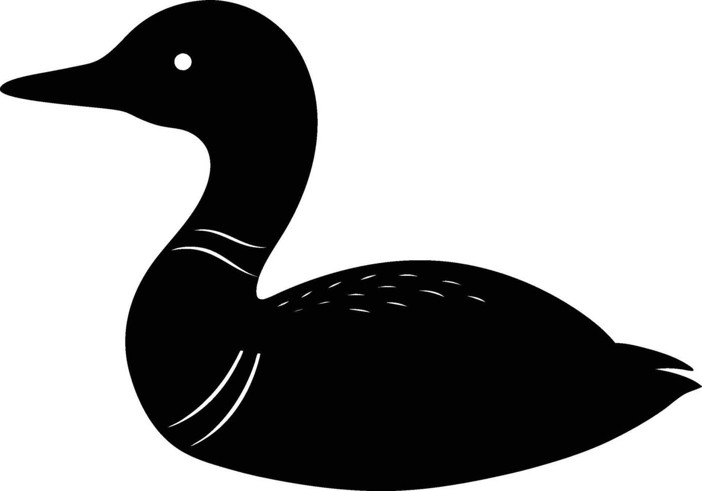 loon silhouette illustration isolated on white background eps 10 vector