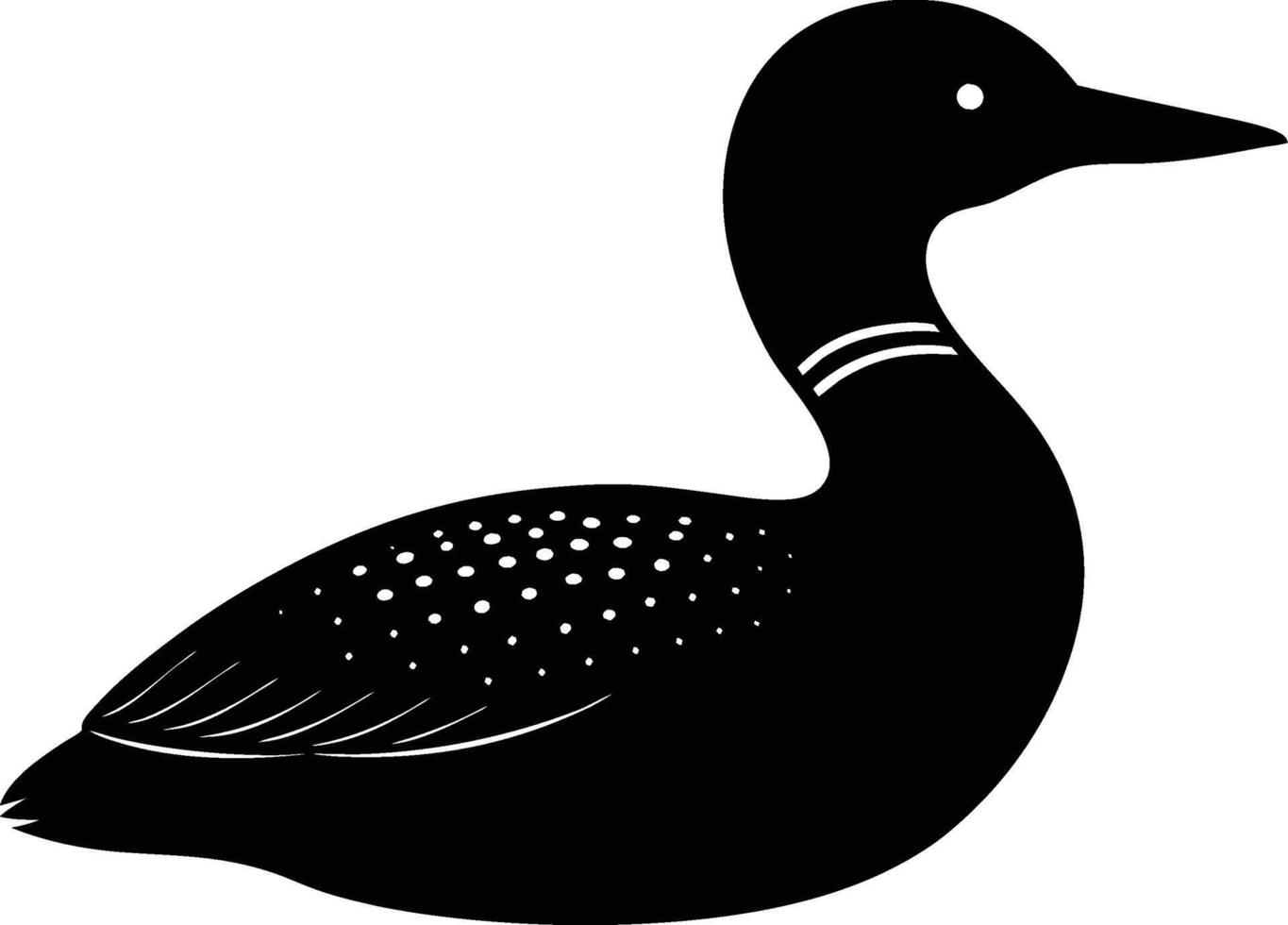 loon silhouette illustration isolated on white background eps 10 vector