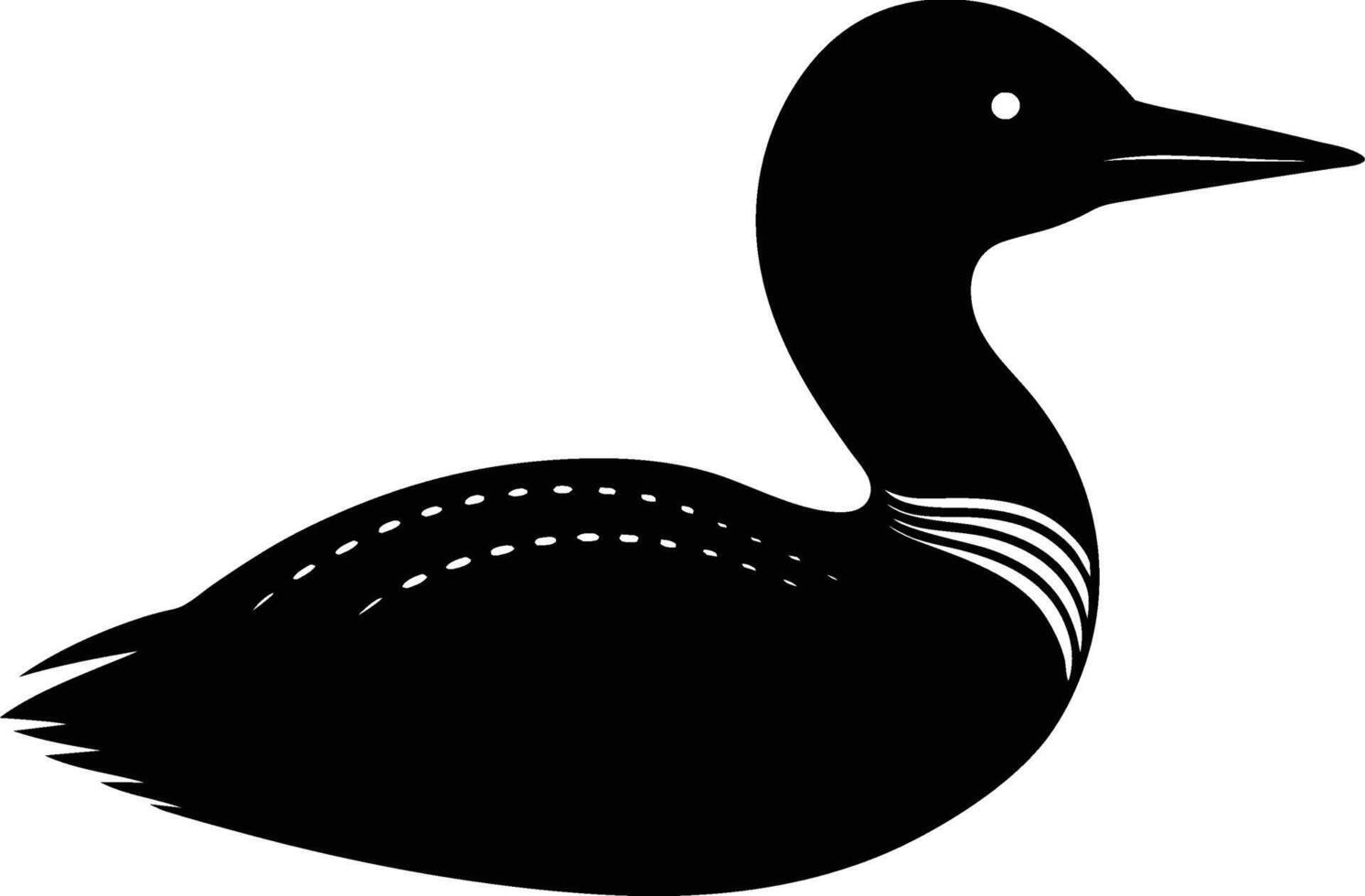 loon silhouette illustration isolated on white background eps 10 vector