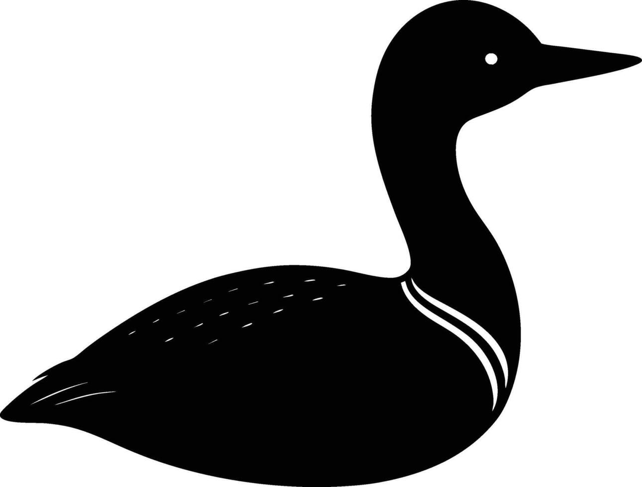 loon silhouette illustration isolated on white background eps 10 vector