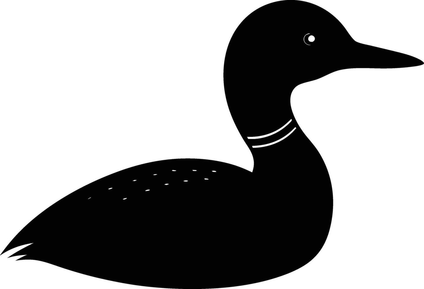 loon silhouette illustration isolated on white background eps 10 vector