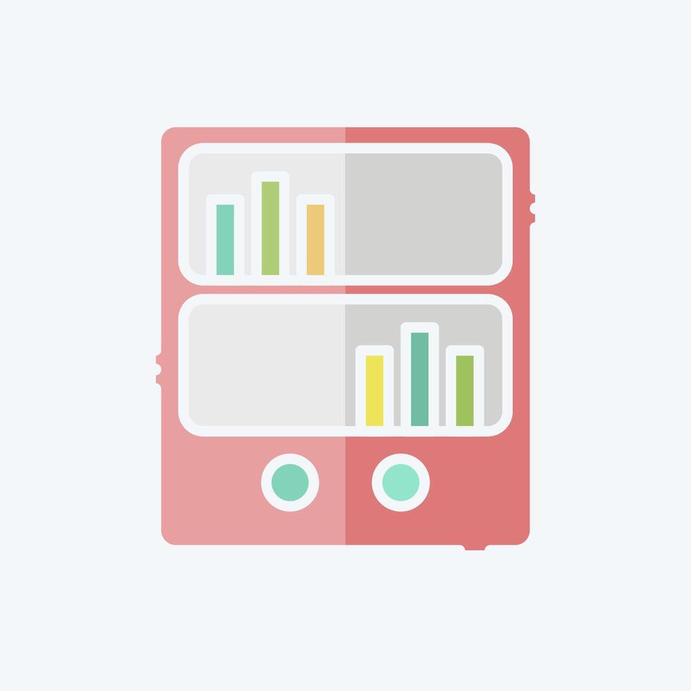 Icon Book Shelf. related to Book symbol. doodle style. simple design illustration vector