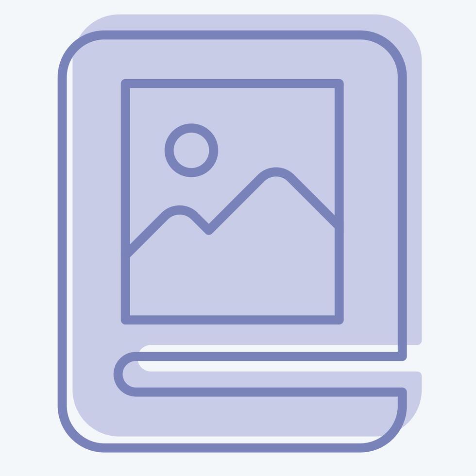 Icon Album. related to Book symbol. two tone style. simple design illustration vector
