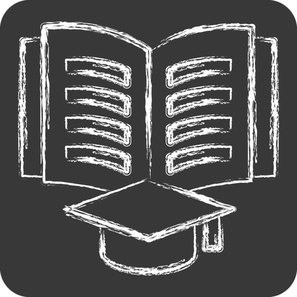Icon Study. related to Book symbol. chalk Style. simple design illustration vector