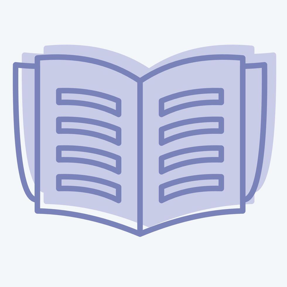 Icon Book. related to Book symbol. two tone style. simple design illustration vector
