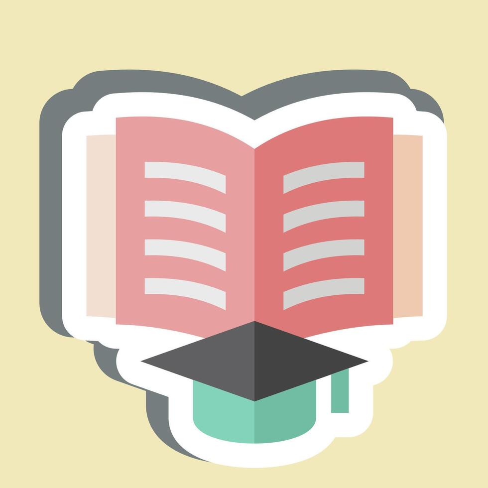 Sticker Study. related to Book symbol. simple design illustration vector