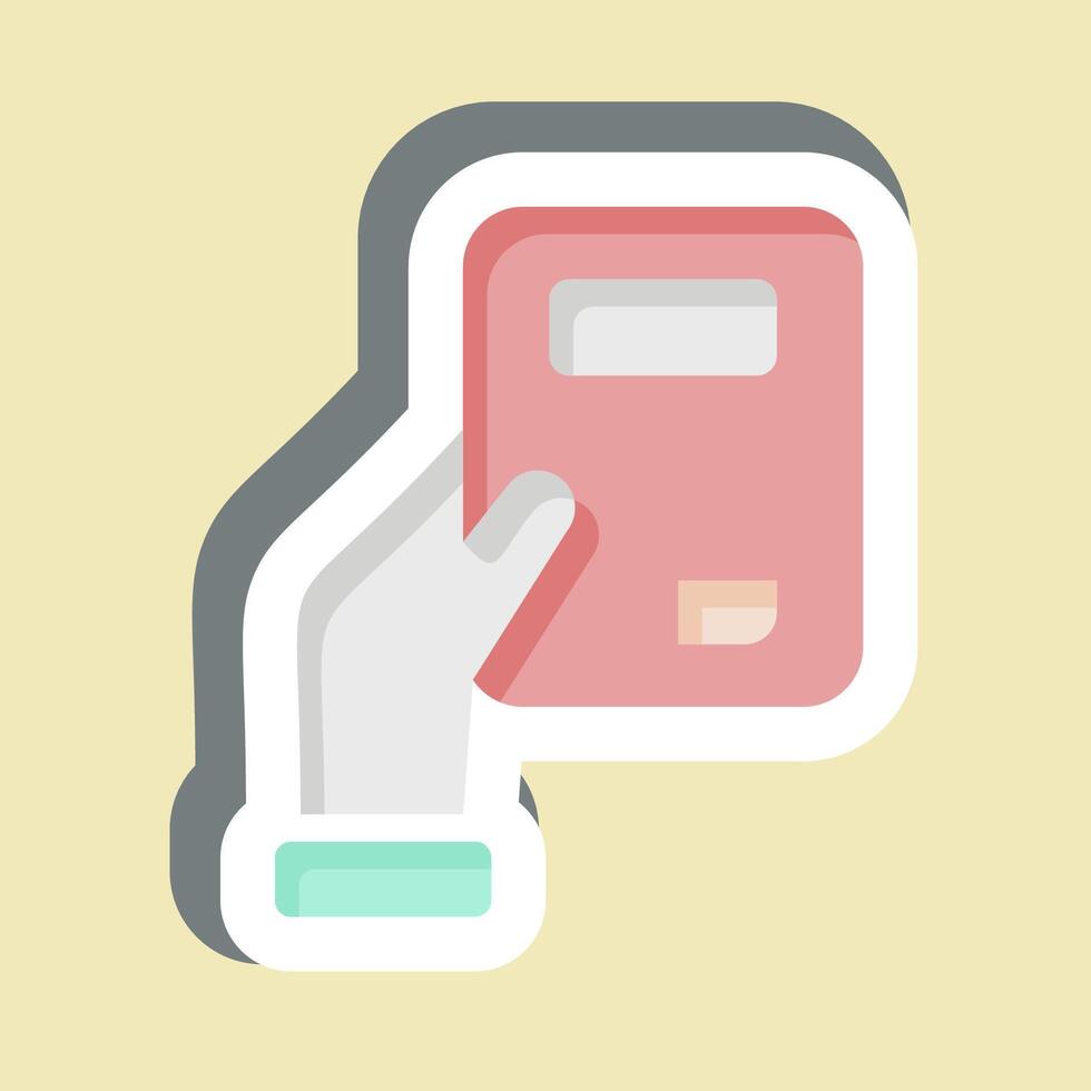 Sticker Pocket Book. related to Book symbol. simple design illustration vector