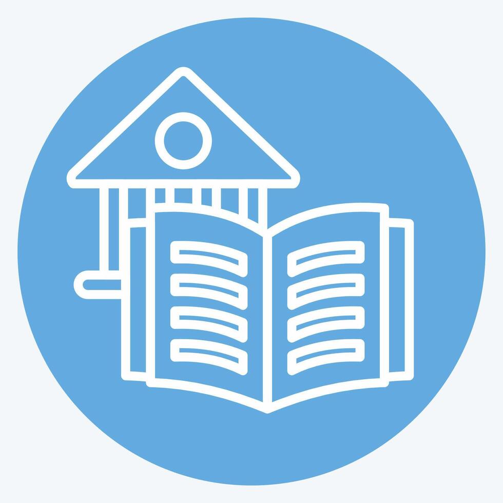 Icon Library. related to Book symbol. blue eyes style. simple design illustration vector