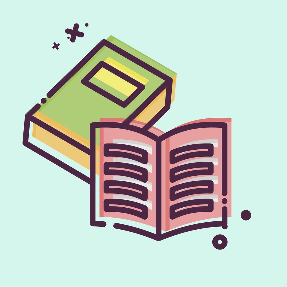 Icon Books. related to Book symbol. MBE style. simple design illustration vector