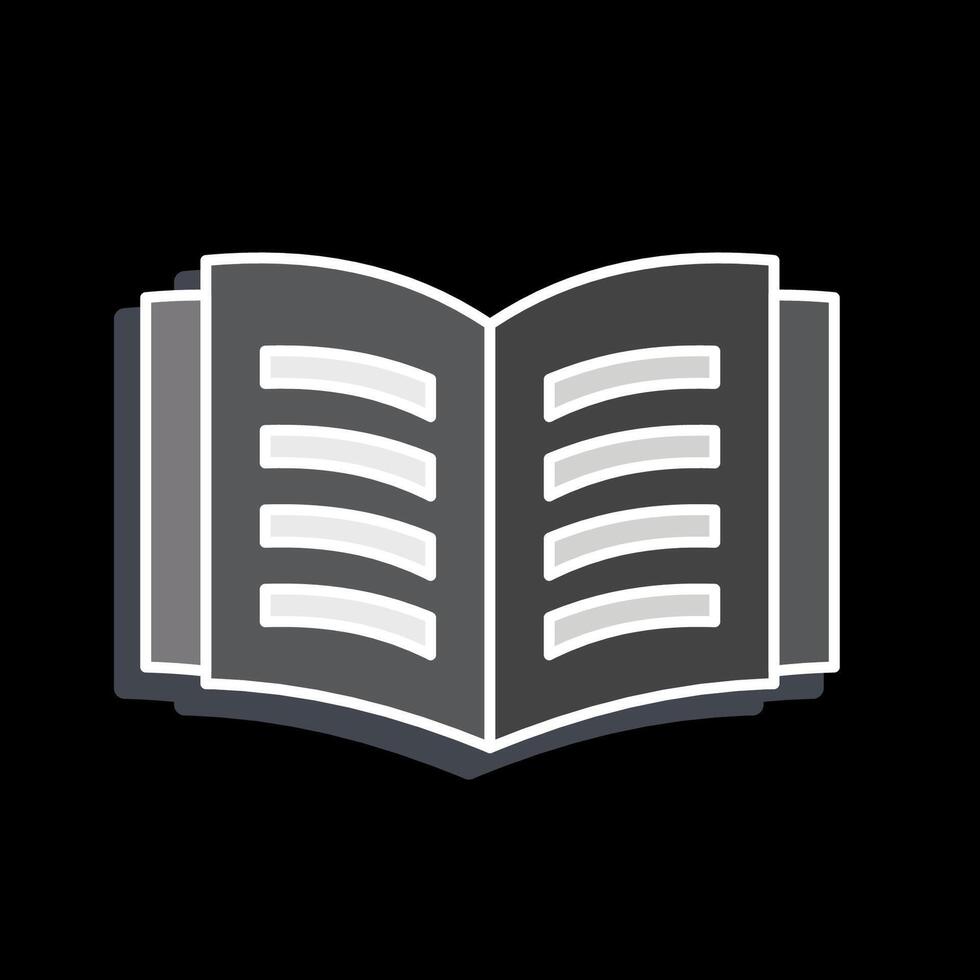 Icon Open Book. related to Book symbol. glossy style. simple design illustration vector