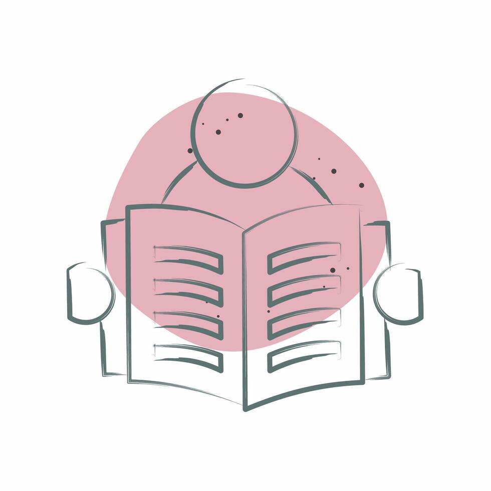 Icon Read. related to Book symbol. Color Spot Style. simple design illustration vector