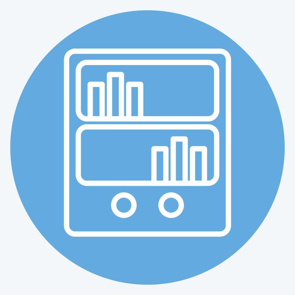 Icon Book Shelf. related to Book symbol. blue eyes style. simple design illustration vector