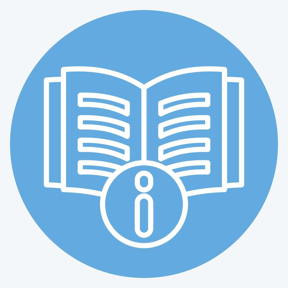 Icon Instructions. related to Book symbol. blue eyes style. simple design illustration vector