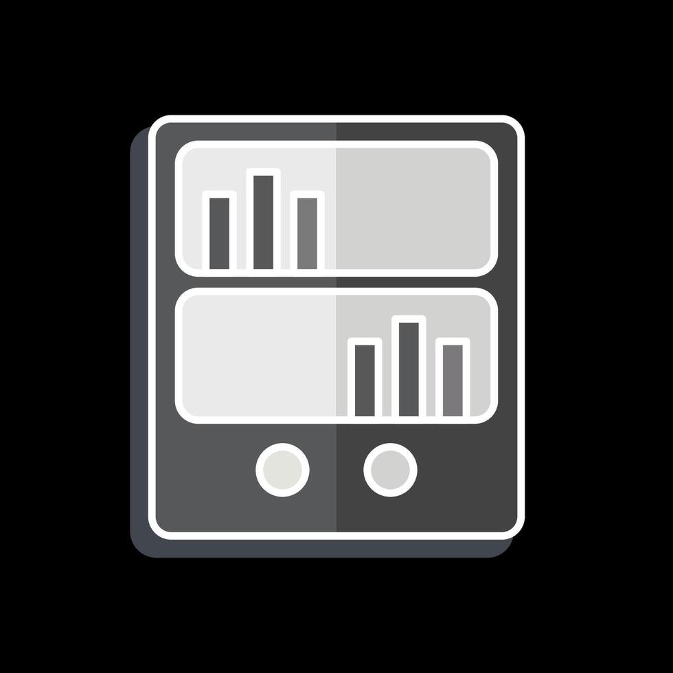 Icon Book Shelf. related to Book symbol. glossy style. simple design illustration vector